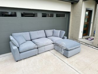 SKY Gray Velvet Modular Sectional