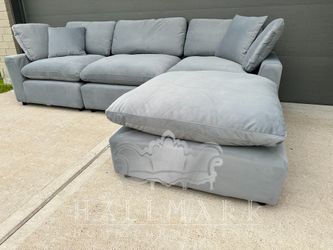 SKY Gray Velvet Modular Sectional