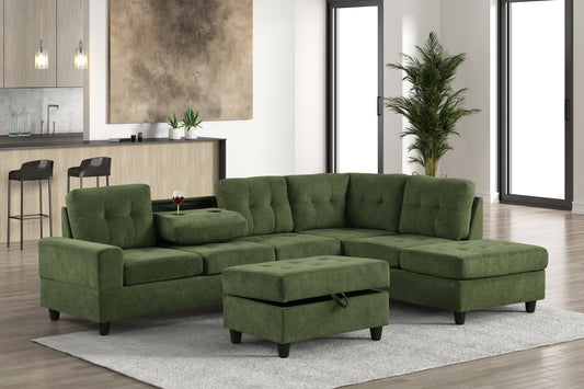 42Heights Reversible Sectional + Ottoman **NEW ARRIVAL**