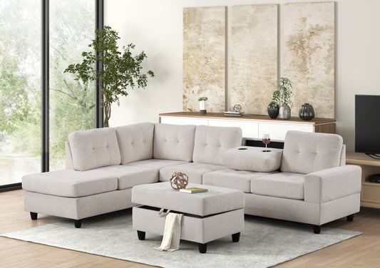 45Heights Reversible Sectional + Ottoman **NEW ARRIVAL**