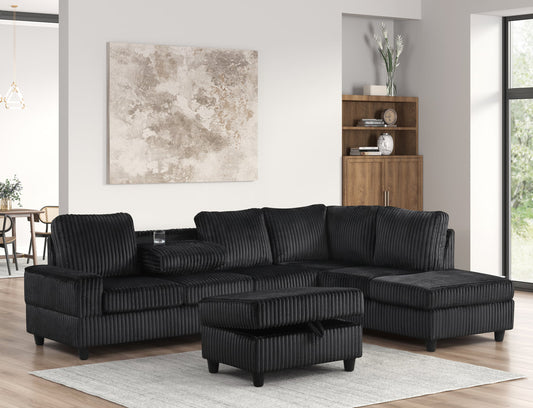 48Heights Reversible Sectional + Ottoman **NEW ARRIVAL**