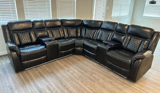 Batman Espresso Power Reclining Sectional