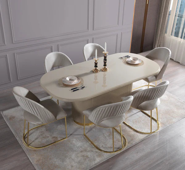 New Milena Ivory 7-Piece Dining Set