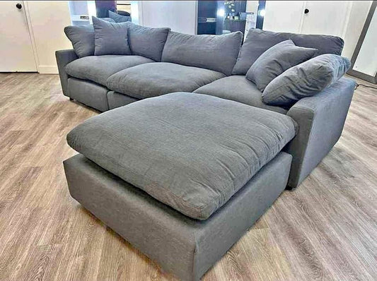 SKY Gray Velvet Modular Sectional