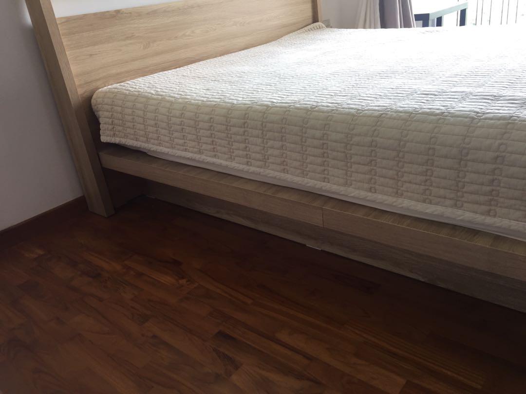 Socalle Natural Full Panel Platform Bed