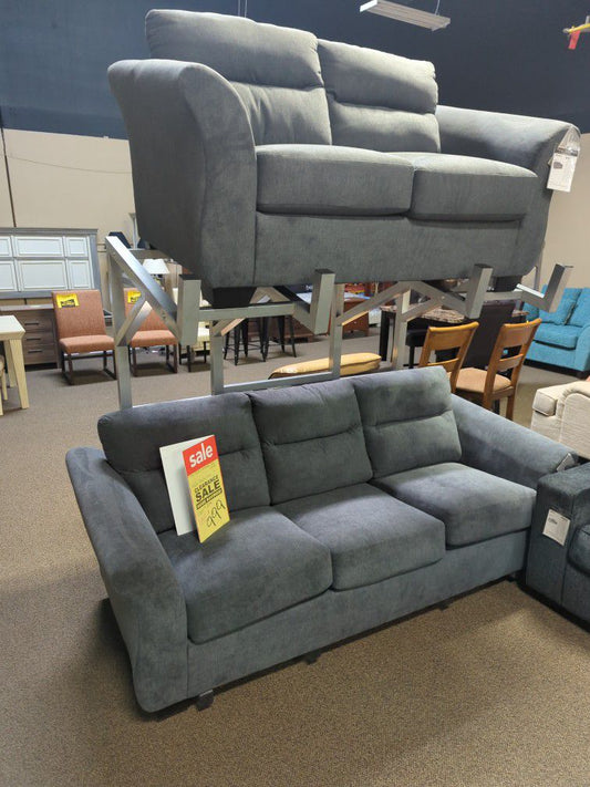 Charcoal Sofa & Loveseat