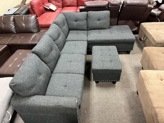 32Heights-Reversible Sectional + Ottoman Set