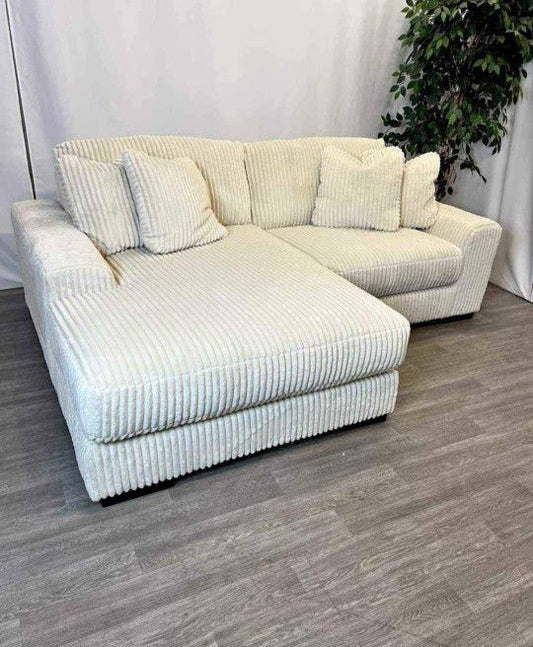 Lindyn Ivory 2-Piece RAF Chaise Sectional