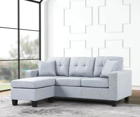 Cris Light Gray - Reversible Sectional **NEW ARRIVAL**