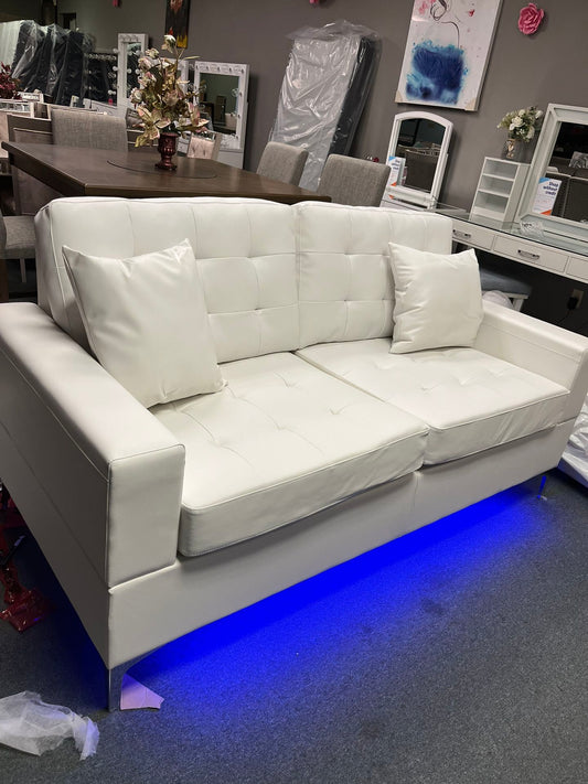 Miami White - Sofa & Loveseat Set (LED LIGHTS) (ETA 10/12)