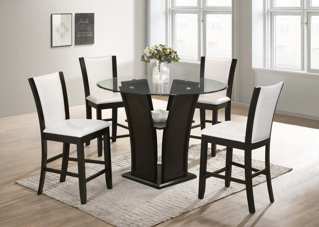 Orlando - White Pub Table + 4 Chair Set