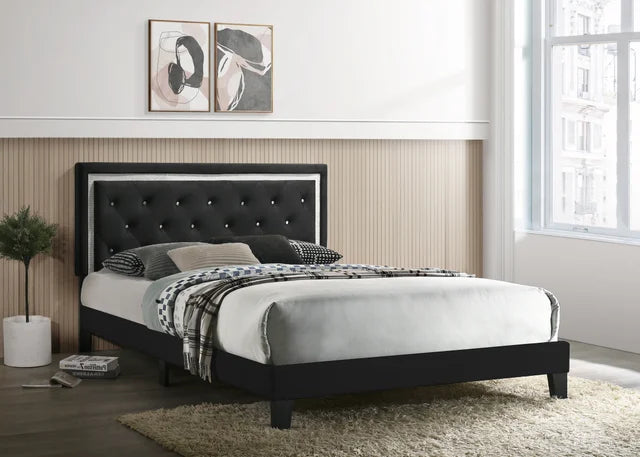 Passion Velvet Platform Bed