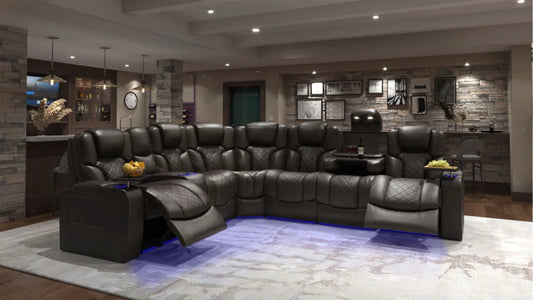 Spaceship Espresso Power Reclining Sectional